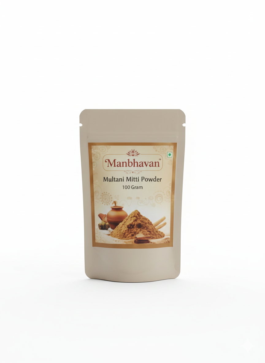 Natural Multani Mitti Powder for Face Pack, Acne, and Hair Care